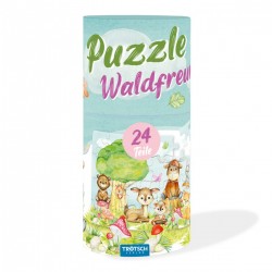 TRÖTSCH Puzzle Waldfreunde 24 Puzzleteile in Rolle