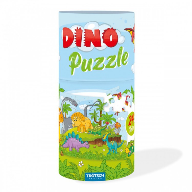TRÖTSCH Puzzle Dinosaurier 24 Puzzleteile in Rolle Dinos