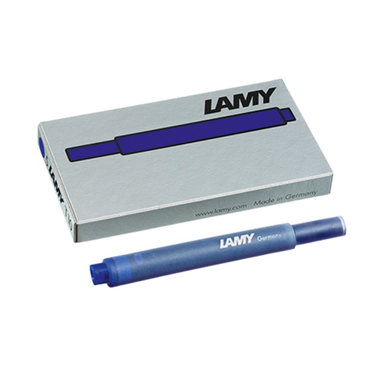LAMY 5 Tinten Patronen T10 blau löschbar für Lamy Füllhalter (St. 0,42 €)