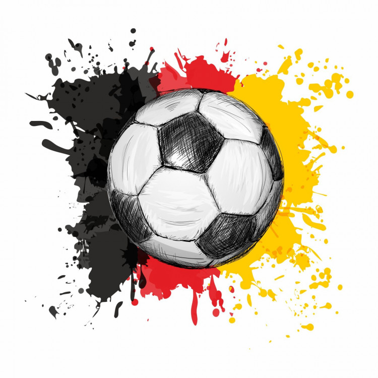 nikima - 110 Wandtattoo Fussball Deutschland Fahne Flagge schwarz rot gold