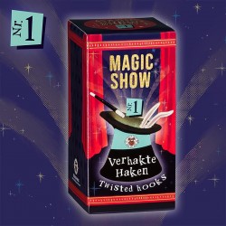 TRENDHAUS MAGIC SHOW Trick 1 Verhakte Haken Metallstifte Zylinder Zauber Zauberei Zauberer Marv