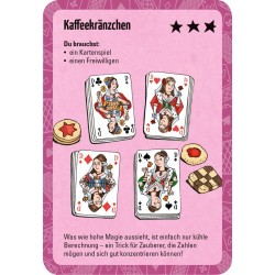 MOSES 50 verblüffende Münz- und Kartentricks Zauberer Zaubern Magie Tricks Karten Dame Pik Herz Kreuz Karo