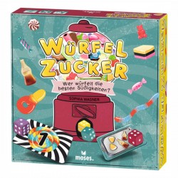 MOSES Würfelzucker Spiel ab 8 Jahren Süßigkeiten Würfel Zucker Gummibären Lolli Bonbon