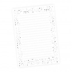 A5 Notizblock Sterne grau schwarz - 50 Blatt to do Liste Einkaufszettel