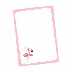 A6 Notizblock Flamingo rosa - 50 Blatt To do Liste Einkaufszettel Planer