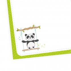 A6 Notizblock Panda Schaukel grün  - 50 Blatt To do Liste Einkaufszettel Planer