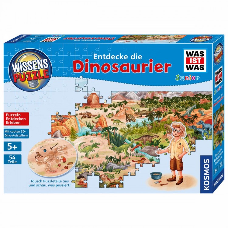 KOSMOS Wissens Puzzle WAS IST WAS junior - Entdecke die Dinosaurier
