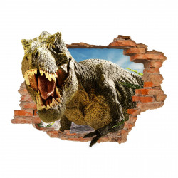 nikima - 116 Wandtattoo T-Rex Dinosaurier Tyrannosaurus Rex - Loch in der Wand