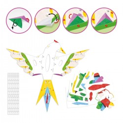 DJECO Papierkunst 3D Amazonie Vogel Papier basteln