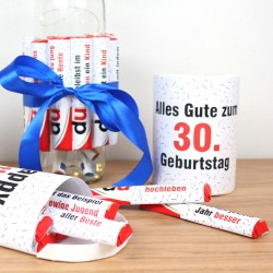 SOFORT DOWNLOAD - Duplo Banderolen 30 Geburtstag Geschenk Last Minute DIY