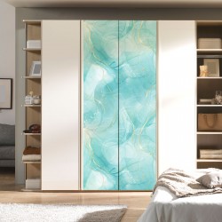 2 x 0,9 m selbstklebende Folie - Aqua türkis (16,66 €/m²) Klebefolie Dekorfolie Möbelfolie