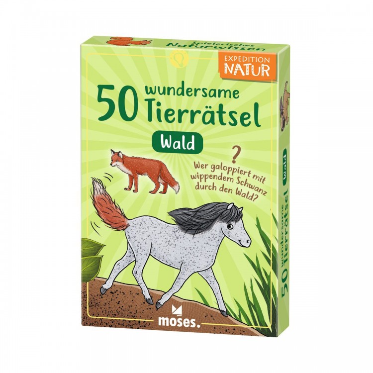 MOSES 50 wundersame Tierrätsel Wald - 50 Karten