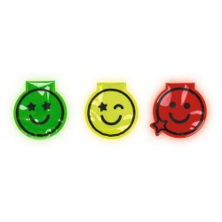 MOSES 2er Set Magnet Clips mit LED Smile gelb/rot oder gelb/grün