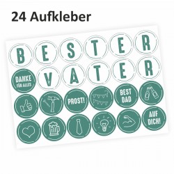 AUFKLEBER SET für Bierkasten - BESTER VATER - Bierkiste Sticker Geschenk