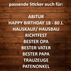 AUFKLEBER SET für Bierkasten - BESTER VATER - Bierkiste Sticker Geschenk