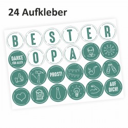 AUFKLEBER SET für Bierkasten - BESTER OPA - Bierkiste Sticker Geschenk