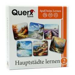 QUERX-SPIELE Geographie Lernspiel 54 Hauptstädte lernen Variante 2