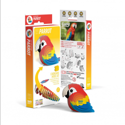 EUGY 3D Bastelset Papagei - einzigartige 3D Tierfigur