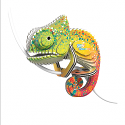 EUGY 3D Bastelset Chamäleon - einzigartige 3D Tierfigur
