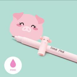 LEGAMI löschbarer Gelstift Schwein - Tinte pink - Erasable Pen Piggy