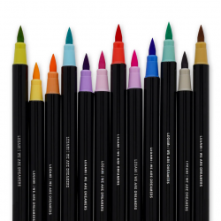 LEGAMI Set mit 12 Pinselstiften - Brush Markers Pinselspitze