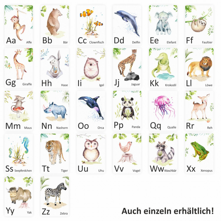SET 26 Tier Buchstabenkarten