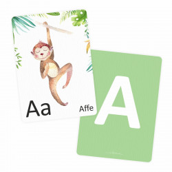 Buchstabenkarte A wie Affe