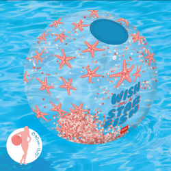 LEGAMI Aufblasbarer Strandball - Seestern Glitzer Wasserball