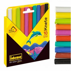 IDENA Knete 10 Stangen in unterschiedlichen Farben