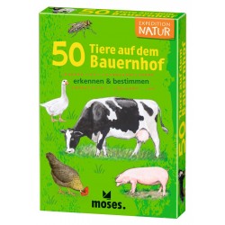 MOSES 50 Tiere auf dem Bauernhof - 50 Karten mit Quizfragen