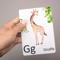 Buchstabenkarte - G wie Giraffe