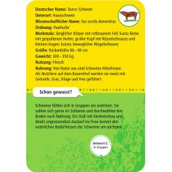 MOSES 50 Tiere auf dem Bauernhof - 50 Karten mit Quizfragen