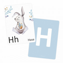 Buchstabenkarte - H wie Hase