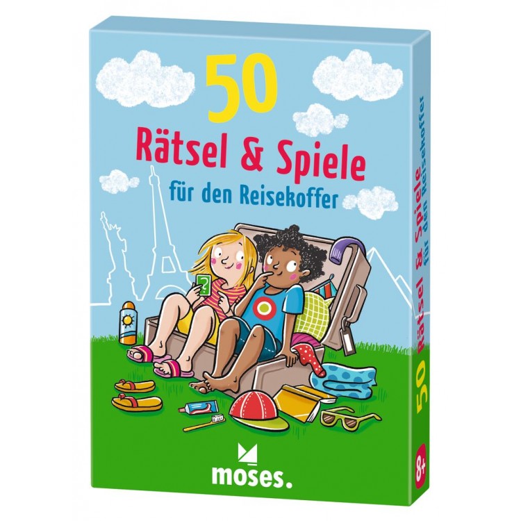 MOSES 50 Rätsel & Spiele für den Reisekoffer 50 Karten