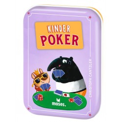 MOSES Kinderpoker in praktischer Metalldose Poker Kartenspiel