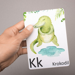 Buchstabenkarte - K wie Krokodil
