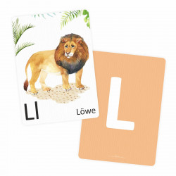 Buchstabenkarte - L wie Löwe