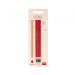 LEGAMI 3 Ersatzminen rot für löschbaren Gelstift - Erasable Pen