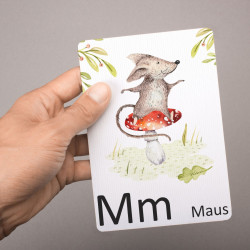 Buchstabenkarte - M wie Maus