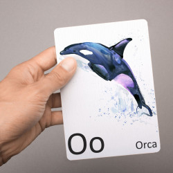 Buchstabenkarte - O wie Orca
