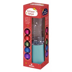 MOSES Glitzerlampe Lavalampe 15cm hoch vers. Farben