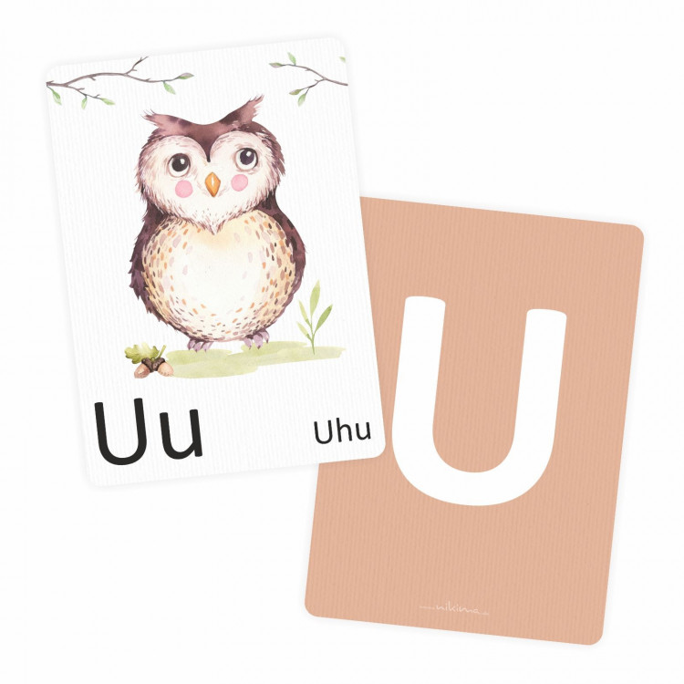 Buchstabenkarte - U wie Uhu