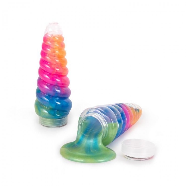 TRENDHAUS Regenbogen Slime Einhorn 115g bunt Schleim