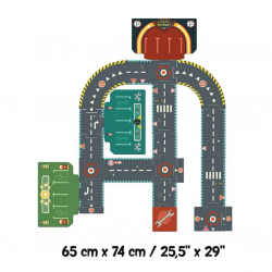 DJECO Crazy Motors Bodenpuzzle Straßen Puzzle mit 24 Teile