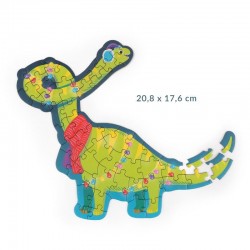 TRENDHAUS Figuren Puzzle 50 Teile Konturpuzzle Giraffe, Dino oder Wal