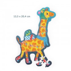 TRENDHAUS Figuren Puzzle 50 Teile Konturpuzzle Giraffe, Dino oder Wal