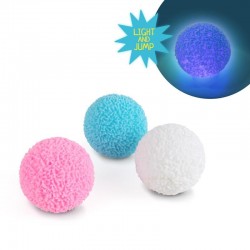 TRENDHAUS Light & Jump Schneeball Ø 5cm Flummi Springball