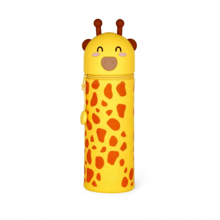 LEGAMI 2 in 1 Federmäppchen aus Silikon GIRAFFE - Kawaii Schlampermappe