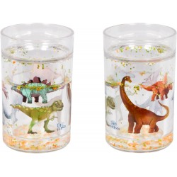 CS Glitzerbecher Dinosaurier - Zahnputz Becher Dino Friends