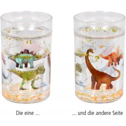 CS Glitzerbecher Dinosaurier - Zahnputz Becher Dino Friends